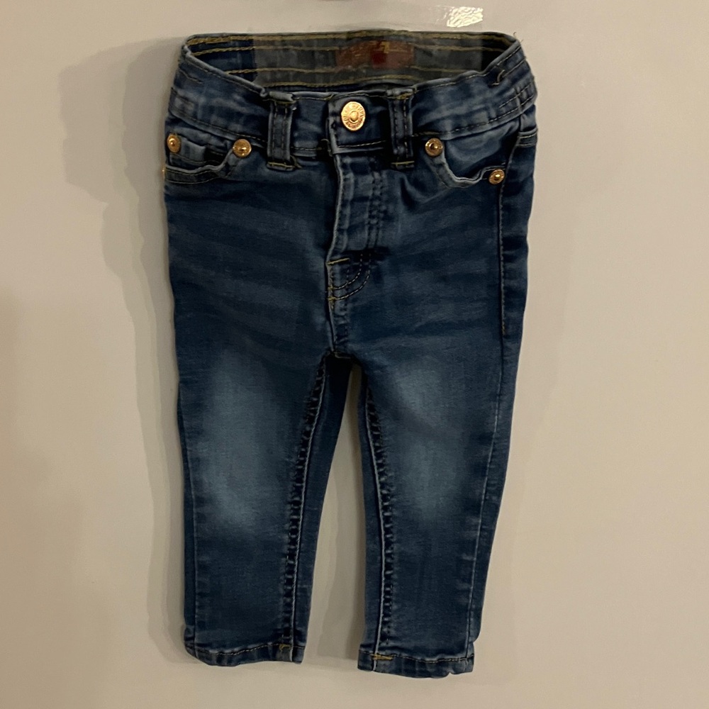 Seven7 Kids Jeans in Deep Blue with Gold Buttons